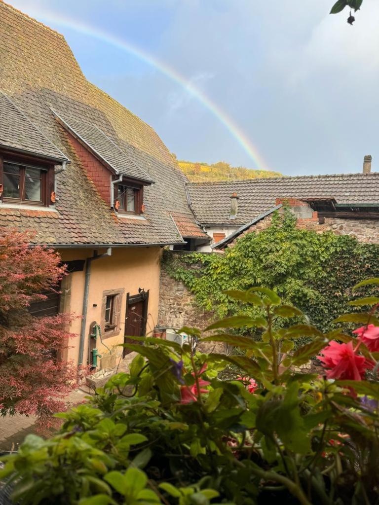 Grand Gite Dans Maison Alsacienne Historique Gueberschwihr Exterior foto